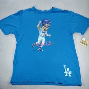 Red Jacket Mens LA Dodgers Kirk Gibson Blue XXL Topps Graphic Tee